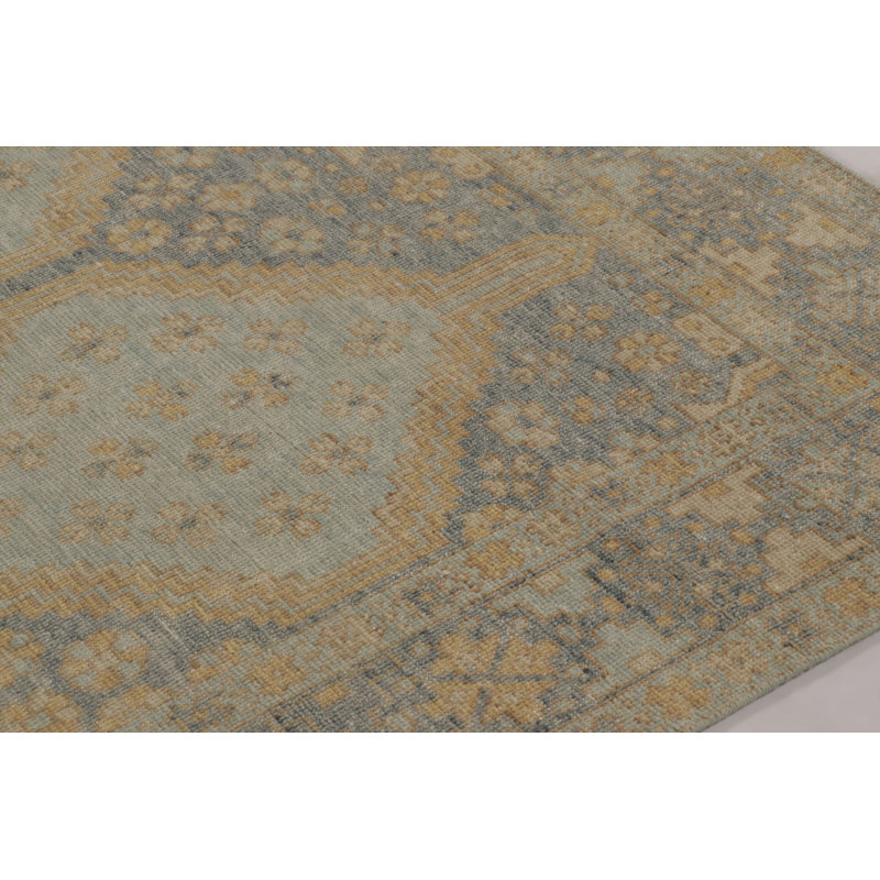 Distressed Homage Hand Knotted Wool Area Rug