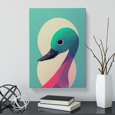 Head Of A Duck - Wrapped Canvas