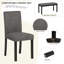 Ensemble de table de salle à manger 6 pièces avec banc et chaises-1854620691-1854620689