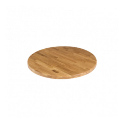 Plateau de table rond en bois de chêne massif 30 po, naturel