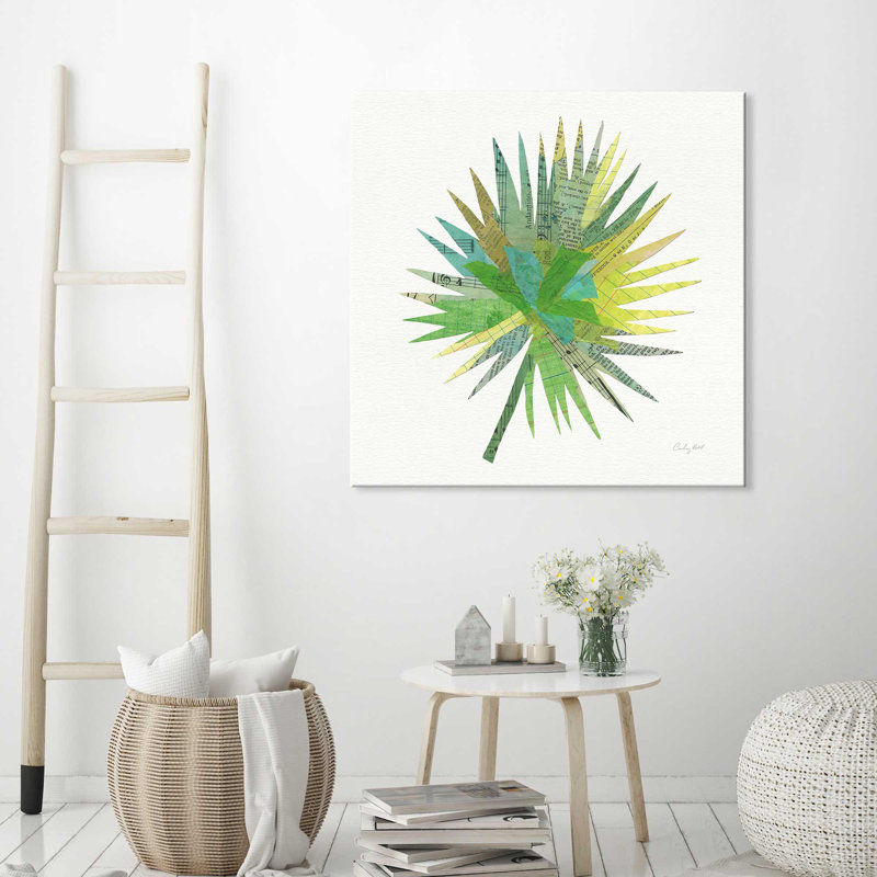 « tropical fun palms iiii », reproduction de peinture à l’aquarelle, H 18 po x l 18 po x P 1 po, Toile tendue