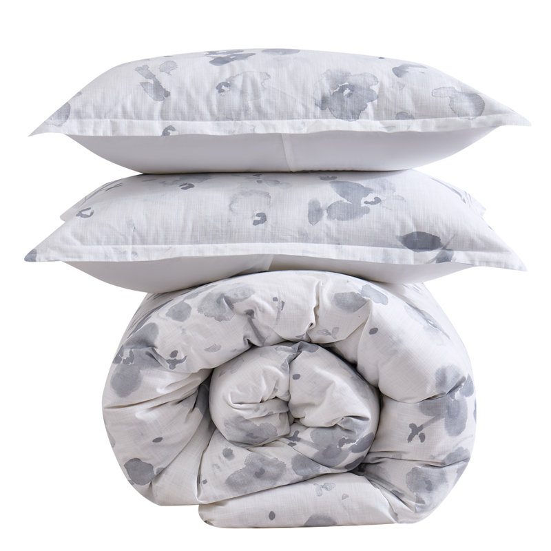 Ensemble de housse de couette très grand Bella, Gris, Housse de couette très grand et 2 très grandes t