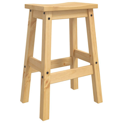 Counter Stool with Solid Wood Frame