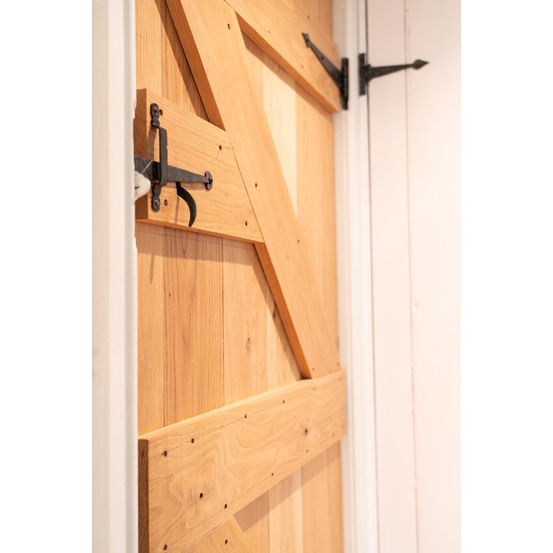 Pair Door Hinges, 10.2cm H x 18cm W x 1.3cm D, Beeswax