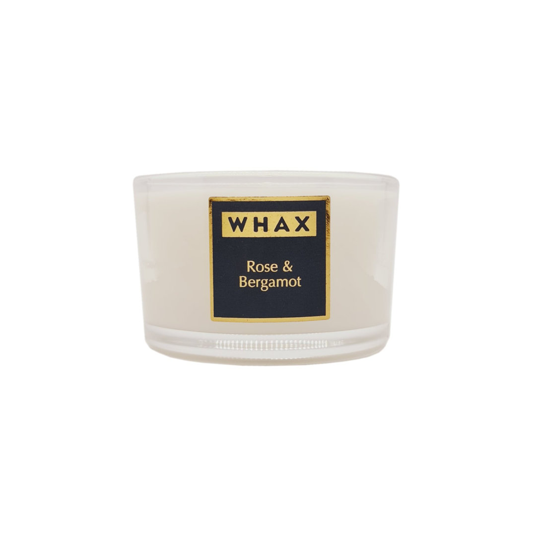 Rose And Bergamot Scented Jar Candle with Glass Holder