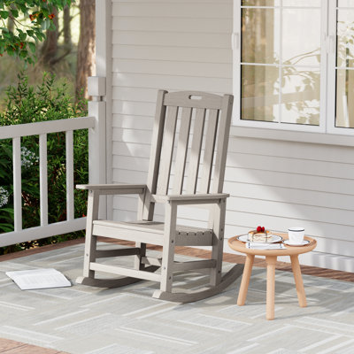 Oversized Outdoor Rocking Chair – All-Weather HIPS High Back Patio Rocker