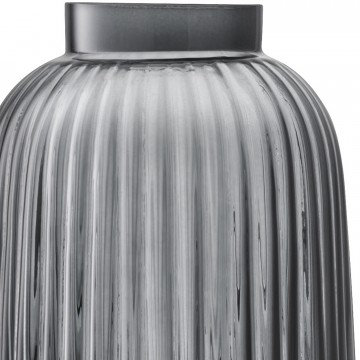 Handmade Glass Table Vase, Gray, 10.2362" H x 7.4803" W x 7.4803" D
