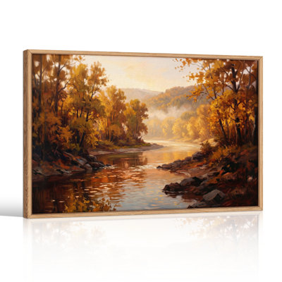 Autumn River Canvas Wall Art Set Of 1