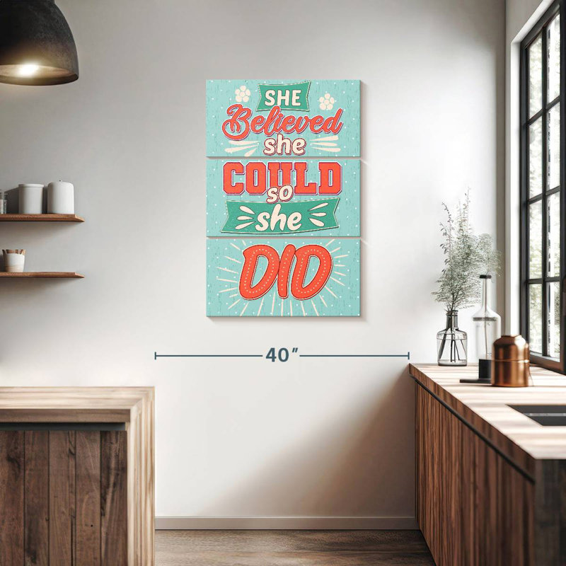 Tergel She Believed She pourraient une typographie positive