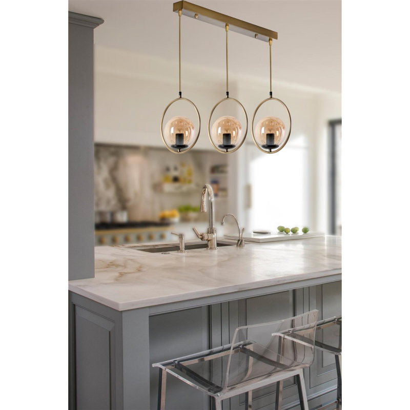 Congo 3 - Light Copper Kitchen Island Pendant