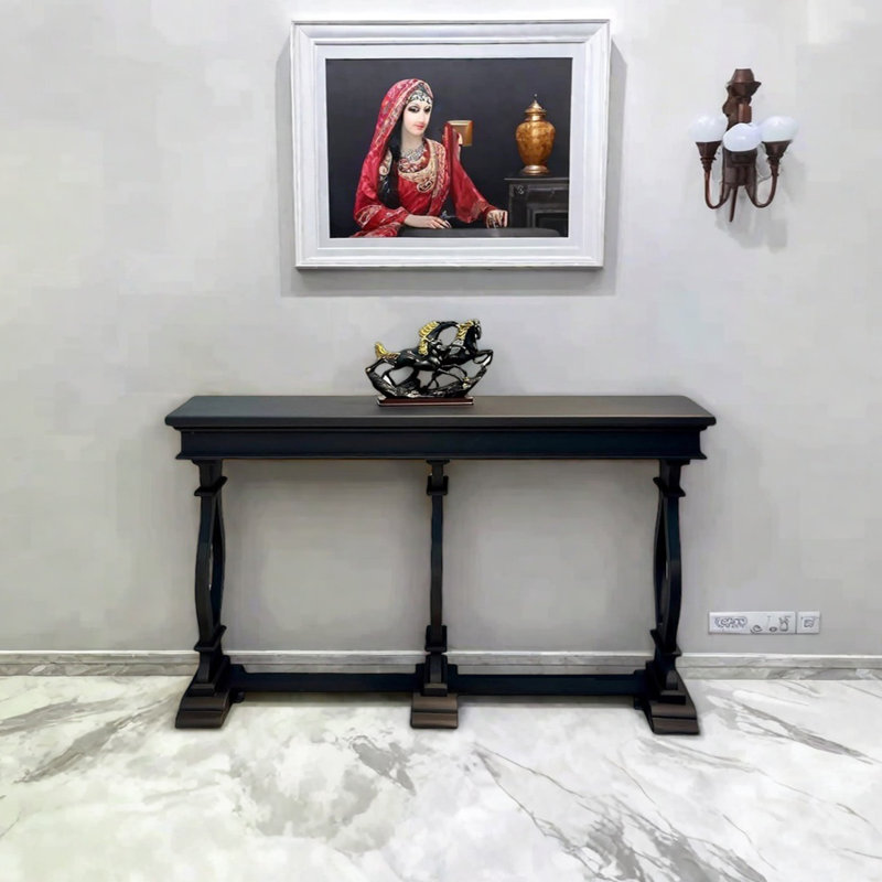 Console Retro Classical, H 31,5 po x l 55,12 po x P 15,75 po, Noir