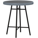 Table d'appoint d'extérieur ovale L 19,7 po x l 19,7 po Kordelia