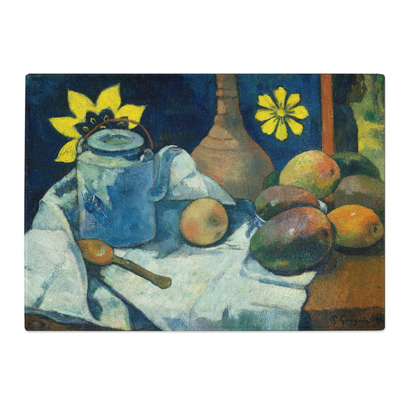 Still Life with Teapot and Fruit by Paul Gauguin Chopping Board, 20cm W x 28.5cm L