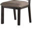 Ensemble de 2 chaises de salle à manger Trixy, dossier carré ouvert, bois espresso, tissu beige