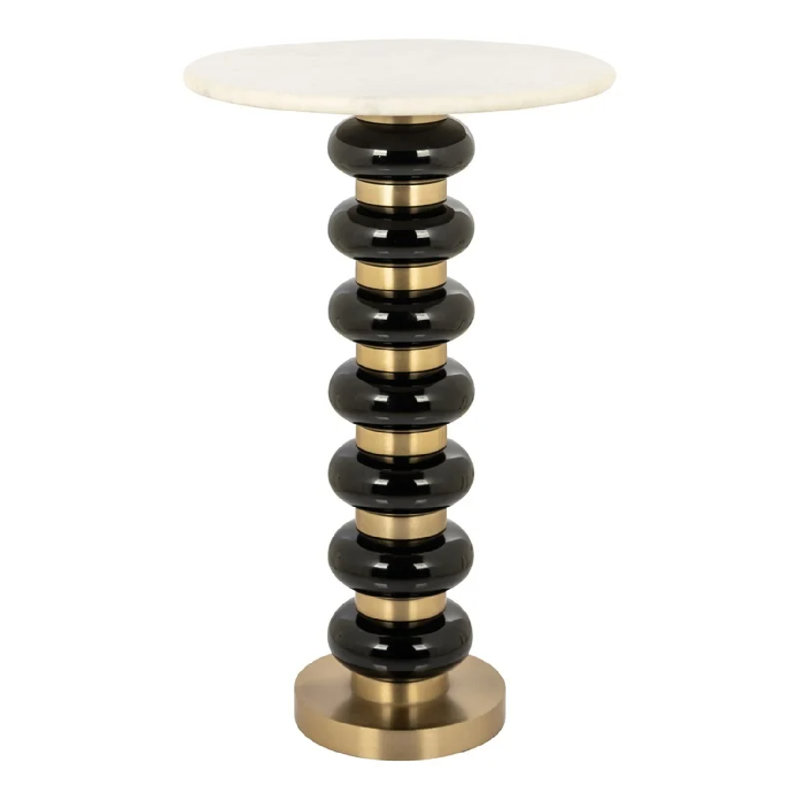 Table de bout en marbre, Noir