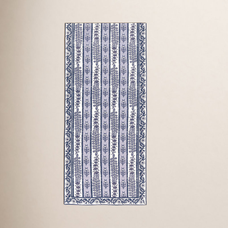 Charlemont Provence Table Runner, 72" x 16", Blue/Marine