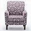 Fauteuil en mélange de polyester à motifs