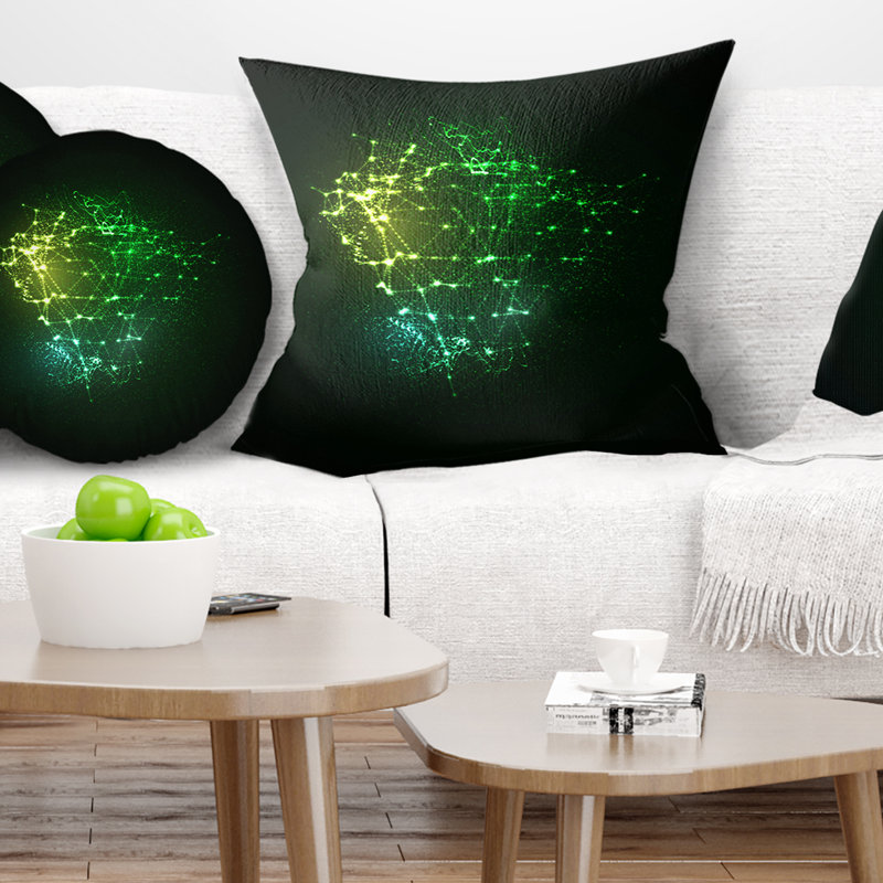 Abstract Reversible Throw Pillow, 18" x 18", Throw Pillow