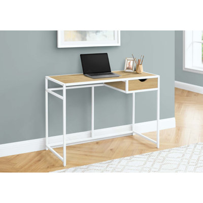 Bureau d'ordinateur, bureau personnel, ordinateur portable, tiroir de rangement, travail, métal, contemporain, moderne