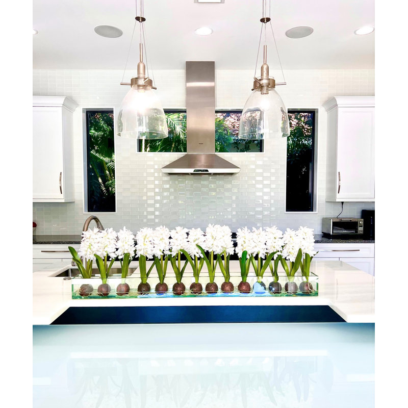 Centre de table Orchids, H 16 po x l 24 po x P 4 po, Blanc