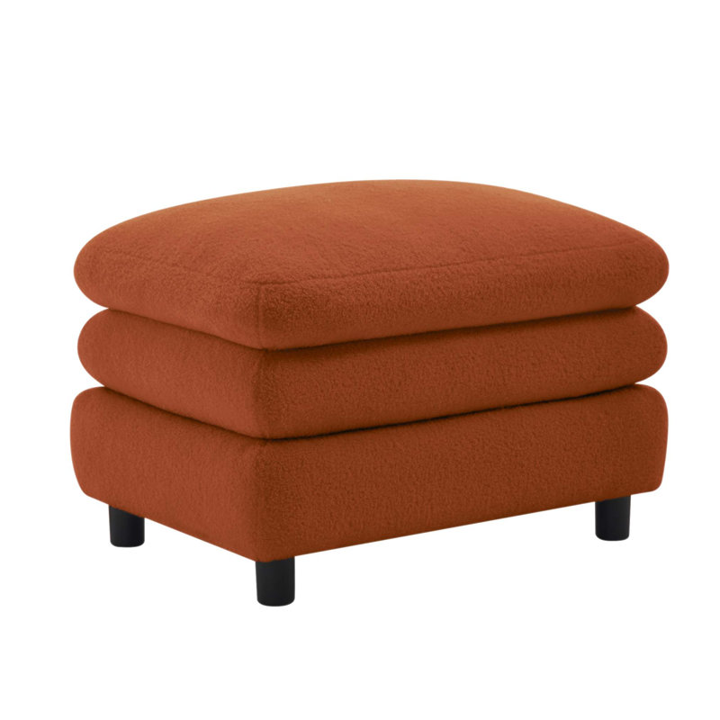 Repose-pieds courbé avec coussins moelleux et conception modulaire pour plus de confort et de style, Orange