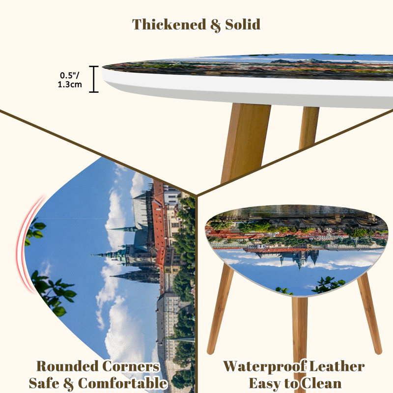 Ensemble de 2 tables basses gigognes Triangle