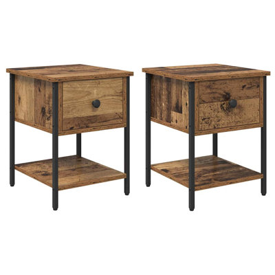 34cm W Manufactured Wood Bedside Table