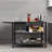 Freestanding Kitchen Utility Sink with Shelves