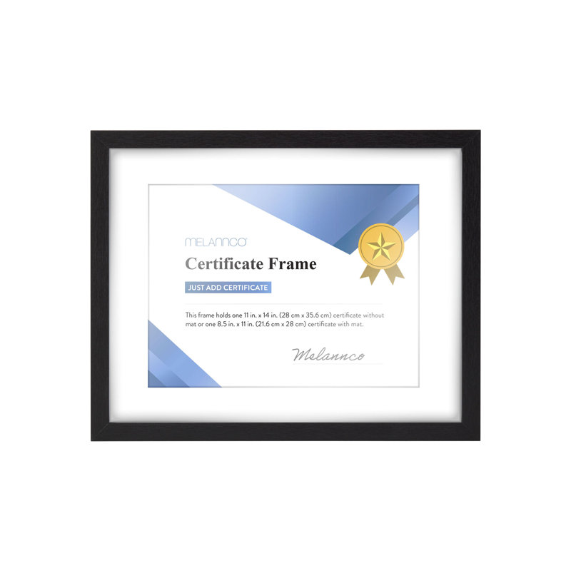 Classic Black Wood Wall Document Frame Set for Certificates