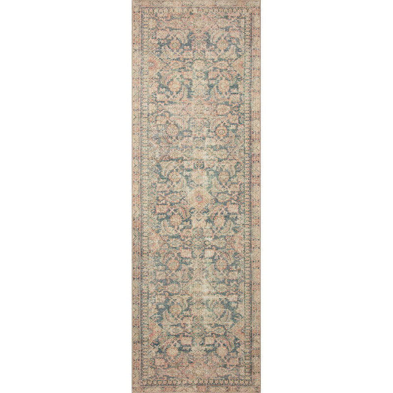 Tapis bleu marine / multicolore Angela Rose x Loloi Aubrey, Tapis de couloir 2 pi 6 po x 9 pi 6 po