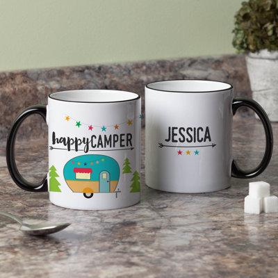Grande tasse à café personnalisée happy camper Flaugher