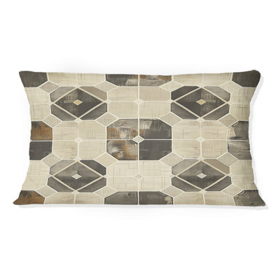 Grey Black Midcentury - Midcentury Lumbar Pillow