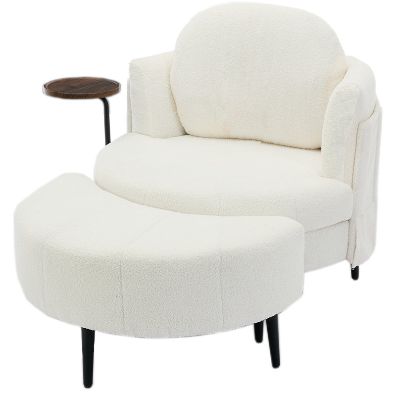 42.5" Single sofa chair, White