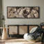 «Rustic Countryside Monochlorals Florals Abstract Flower», reproduction d'art sur toile-111568203-98041988