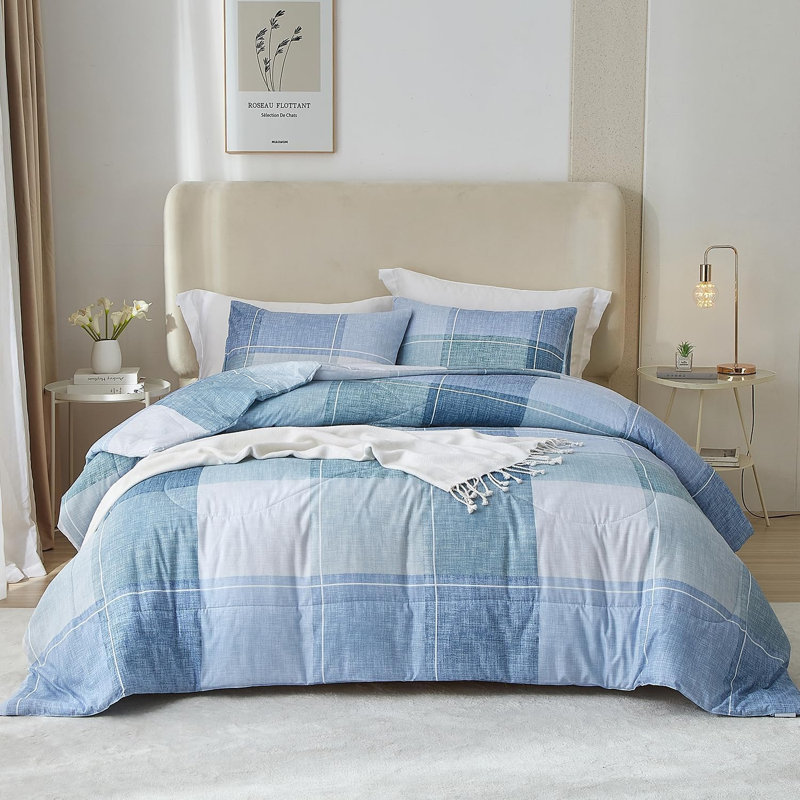 All-Season Boho Fluffy Floral Microfiber Comforter Set, Full Comforter + 2 Standard Pillowcases, Floral 8