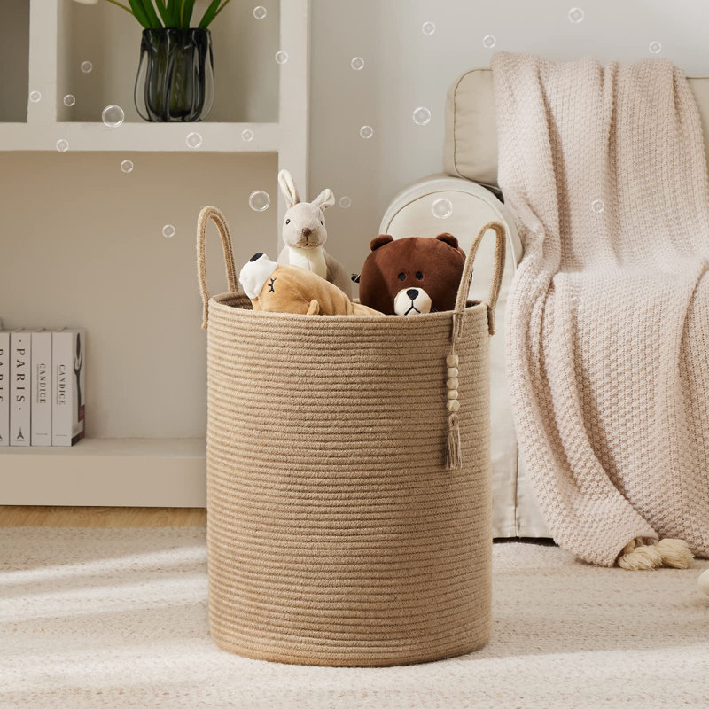 Bac de rangement Dovecove, Jute, H 22,01 po x l 15,98 po x P 15,98 po
