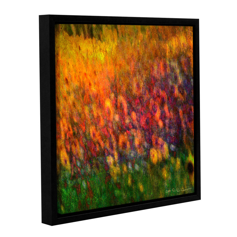 Tournesol, reproduction d’art encadrée, H 24 po x l 24 po x P 2 po