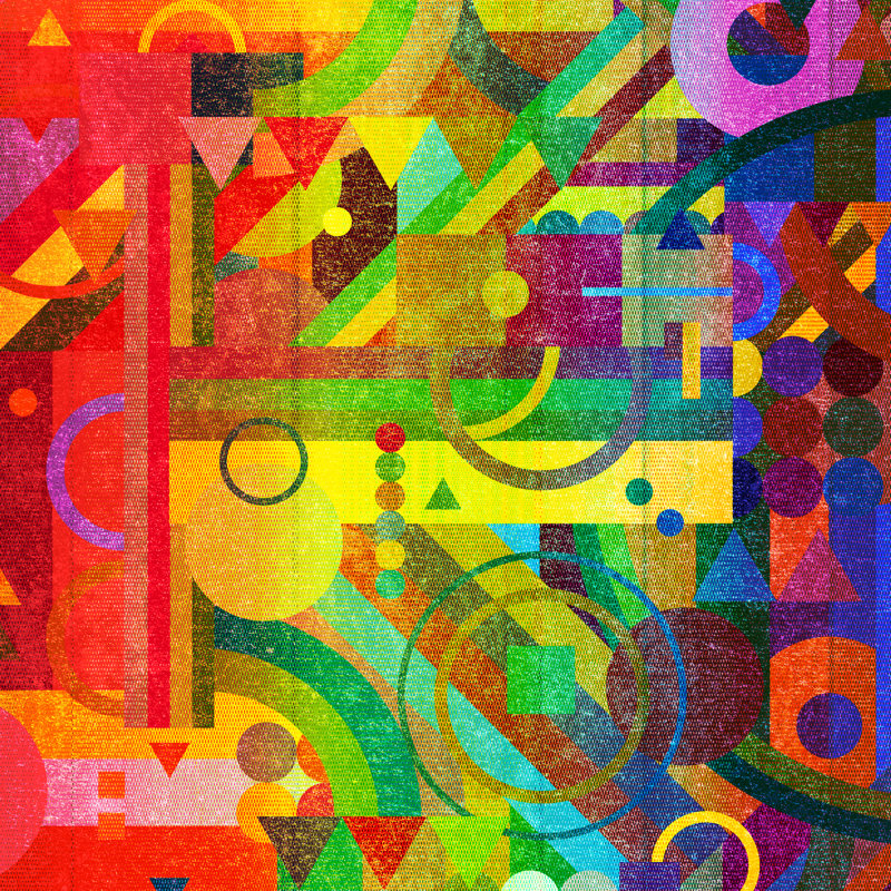 " Future Patterns ", 12" H x 12" W  , No, Wrapped Canvas