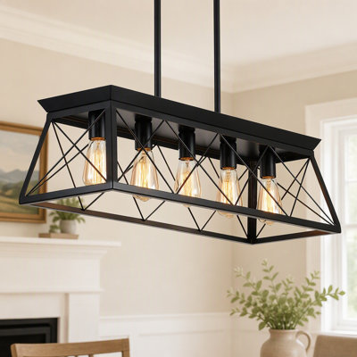 5-Light Farmhouse Chandeliers For Dining Room