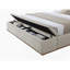 Grand lit en lin beige avec rangement-425329438