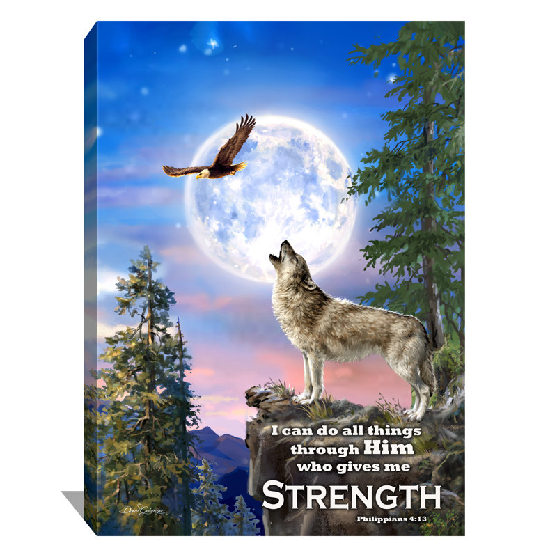 Loup loup, art mural sur toile XL