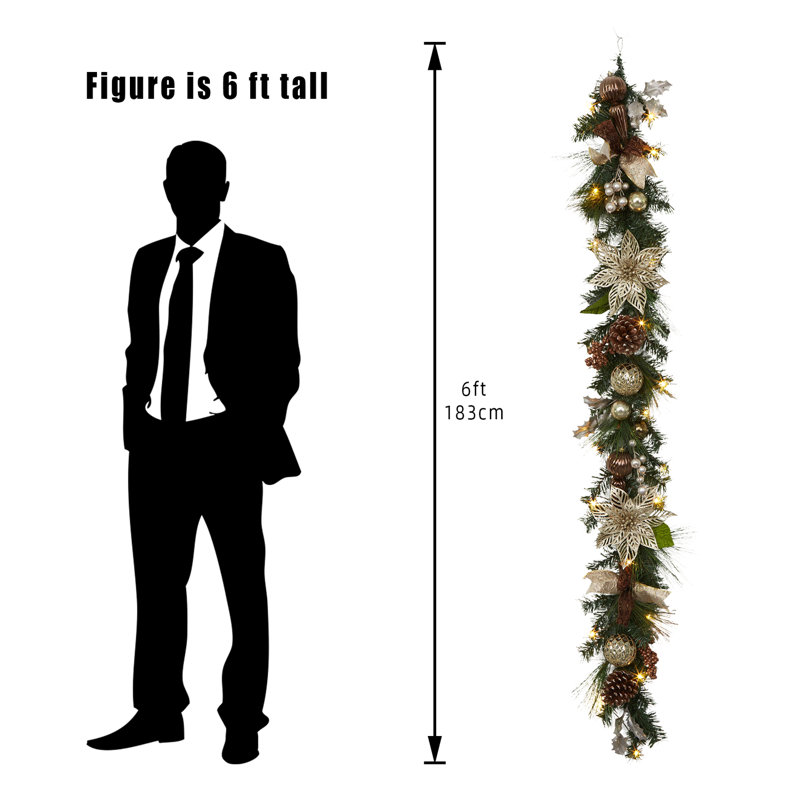Guirlande de Noël avec 20 lumières chaudes