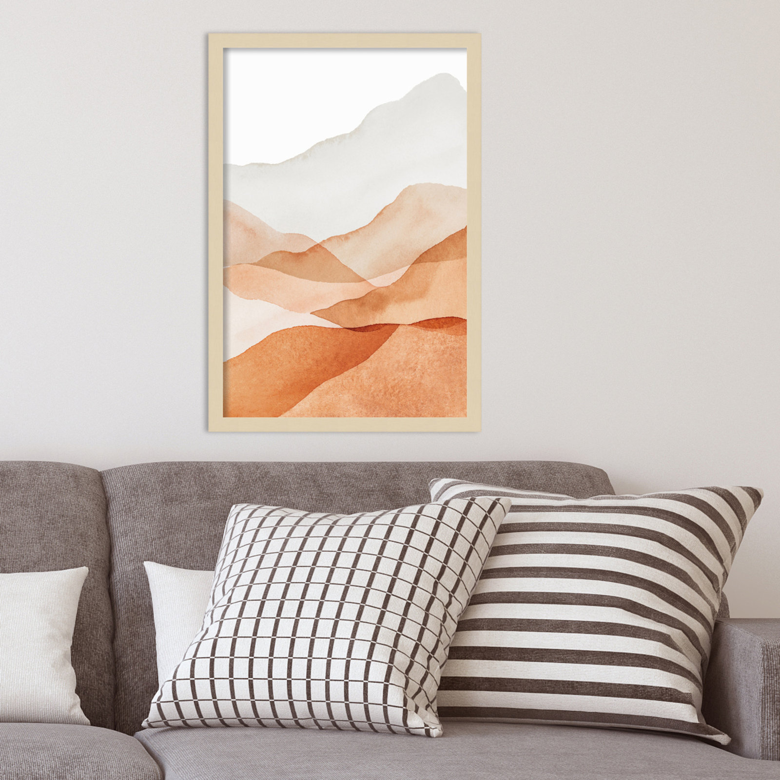 Doris "Mountain Range III" Print, Brown, 25.25" H x 17.25" W x 0.88" D