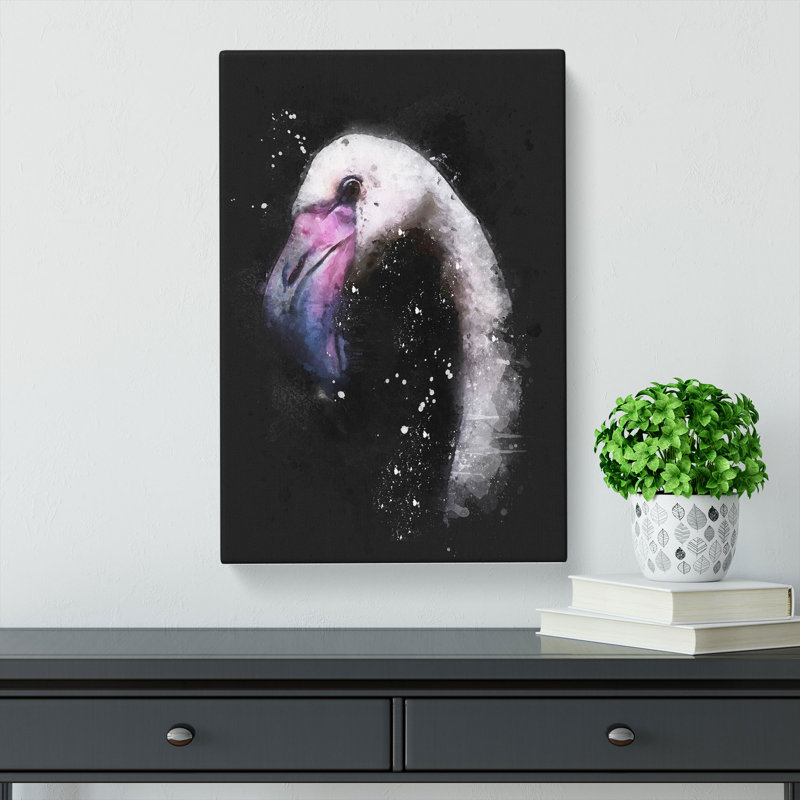 A Pink Flamingo Bird - Wrapped Canvas, 60cm H x 40cm W x 3cm D