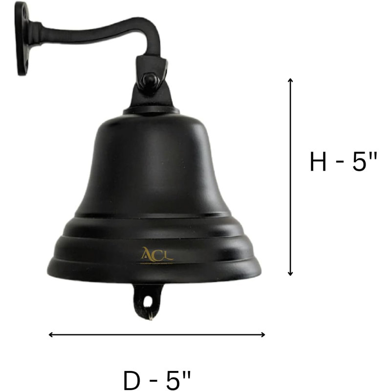 Last Order Hanging Bell, Matte Black
