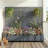 6 ft. H x 4 ft. W Metal Planter Box privacy screen Garden Bed with Trellis and Wheels - Gray-1324194331