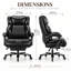 Fauteuil de direction grande taille pouvant supporter jusqu'à 363 kg (800 lb), avec repose-pieds, dossier inclinable et soutien lombaire.-1339581775