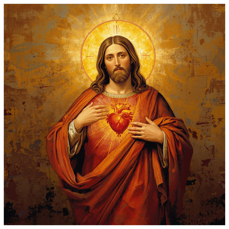 Couvre-lit matelassé Sacred Heart, Grand lit