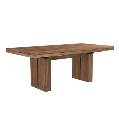 Double Extendable Solid Wood Dining Table