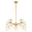 Lustre moderne Spoutnik à 5 lumières avec accents en fer forgé Revina-1261623765